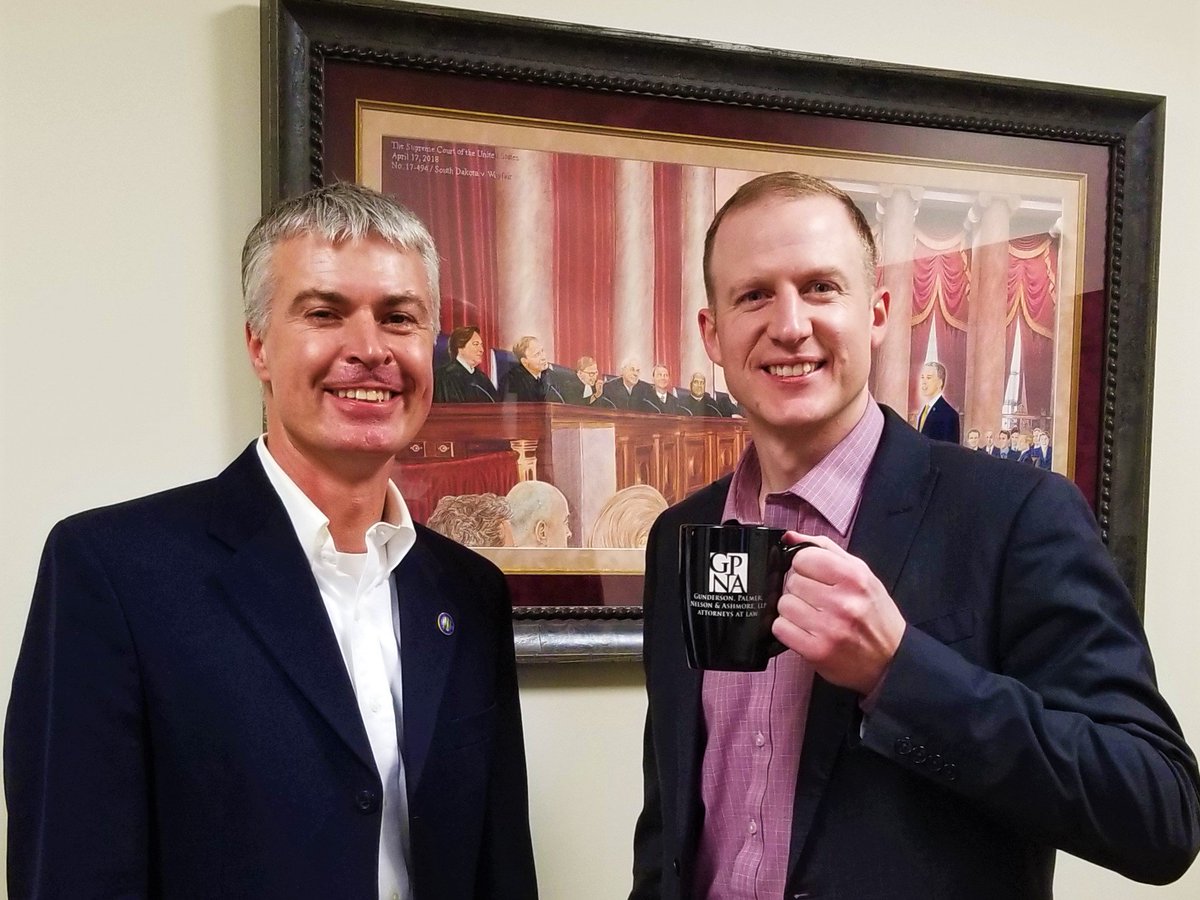 Exec. Dir. <a href="/DocSandersonSD/">Nathan Sanderson</a>'s "Cup of the Week" belongs to former SD Attorney General <a href="/martyjackley/">Marty Jackley</a>. He argued the landmark South Dakota v. Wayfair case before the Supreme Court, opening the way for Main Street Fairness. Thanks for your support of business! #SDretail