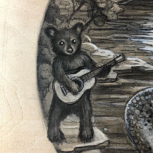 lorinelsonart's tweet image. Do you ever fall for your background characters? Working out preliminary painting composition/concept and this boy is stealing the show back there. .can #bearcubs play acoustic guitar?
“And if the world does turn
And if London burns I'll be standing on t… bit.ly/2TgkogN