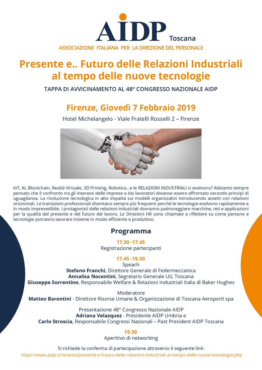 Ci piace pensare all'impatto della tecnologia sul mondo delle risorse umane e ci siamo ispirati anche al prossimo Congresso naz.le Aidp. In particolare, ci piace riflettere con voi sull'evoluzione delle Relazioni Industriali il prossimo 7 febbraio.
lnkd.in/ePM99Cf