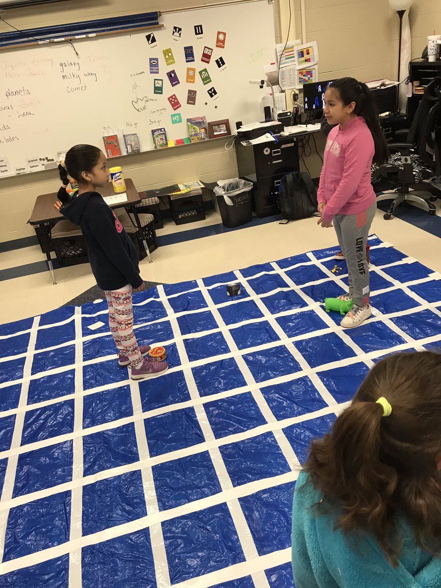 A “little” coordinate grid action with my morning enrichment group today. #thinkonyourfeet #mathinaction @NISDKnowlton @NISD @NISDGTAA