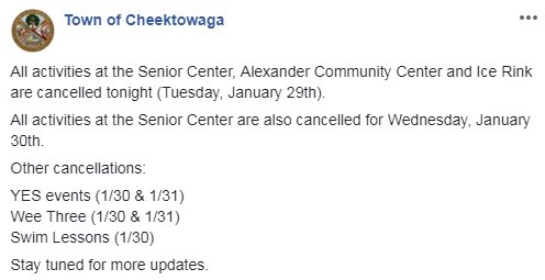 CheektowagaInfo's tweet photo. Update on programming and activities: https://t.co/wGRy3gZNRV