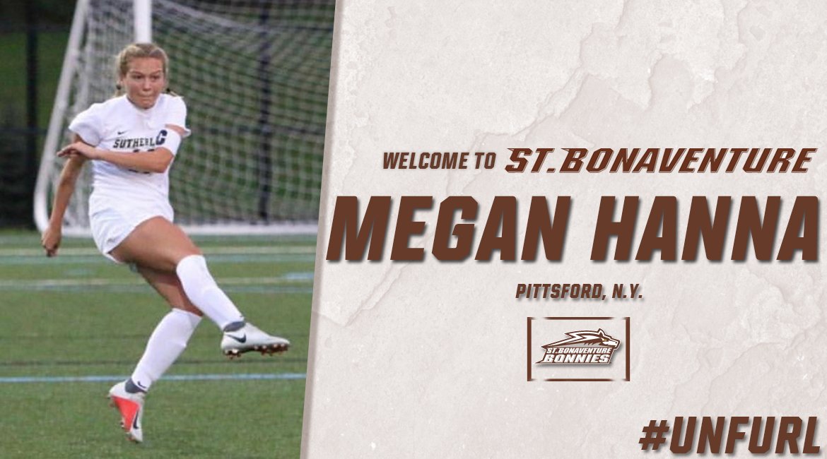 Welcome to the #Bonnies soccer family Megan Hanna! 🐺⚽

She was a two-time All-State defender and All-Greater Rochester in 2018.

A legacy student, she will be the 15th member of her family to attend St. Bonaventure including cousins, Mike and Tess, who played soccer. 

#Unfurl