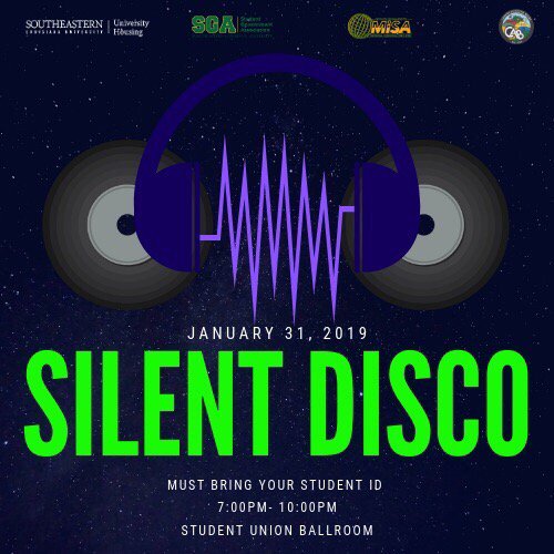 Lions, it’s back by Popular Demand! Silent Disco will be January 31st , 7pm in the Student Union Ballroom ! Must have a Student ID to enter! Early arrival suggested, due to limited headsets! #WinterWelcome #FindYourRoar