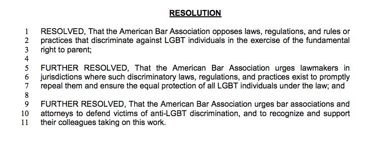 ABA Resolution