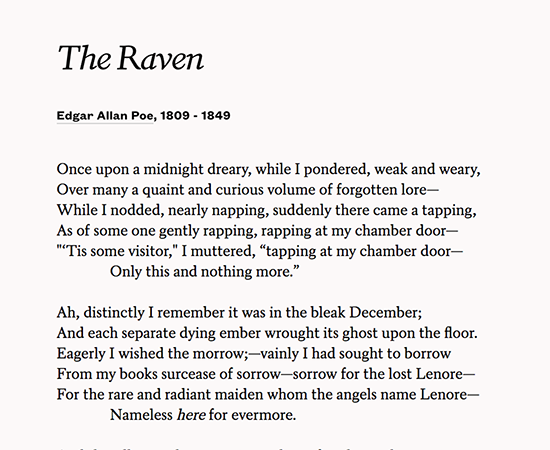 Poets.org on Twitter: "Edgar Allan Poe's iconic poem "The Raven," first  published #OTD in 1845: https://t.co/5gr0GXz0ZW… "