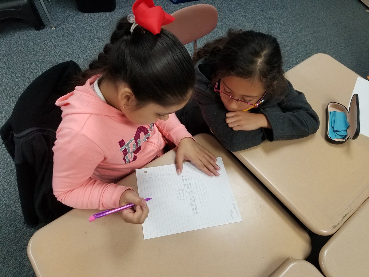 FearsAngela's tweet photo. Two heads are always better than one! #partnerbrainstorm #thirdgraderocks #FandPlesson #DZAWorldofLearning https://t.co/yK1UEO3J8X
