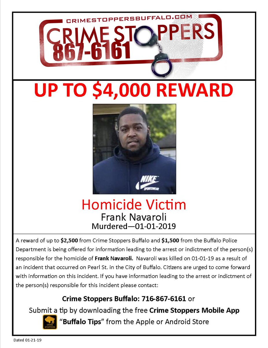 crimestoppersb's tweet photo. #Crimestoppers is seeking information that leads to the arrest or indictment of the person(s) responsible in this case. Call or use our #BuffaloTips app to report. https://t.co/VqpG7RRQ2j