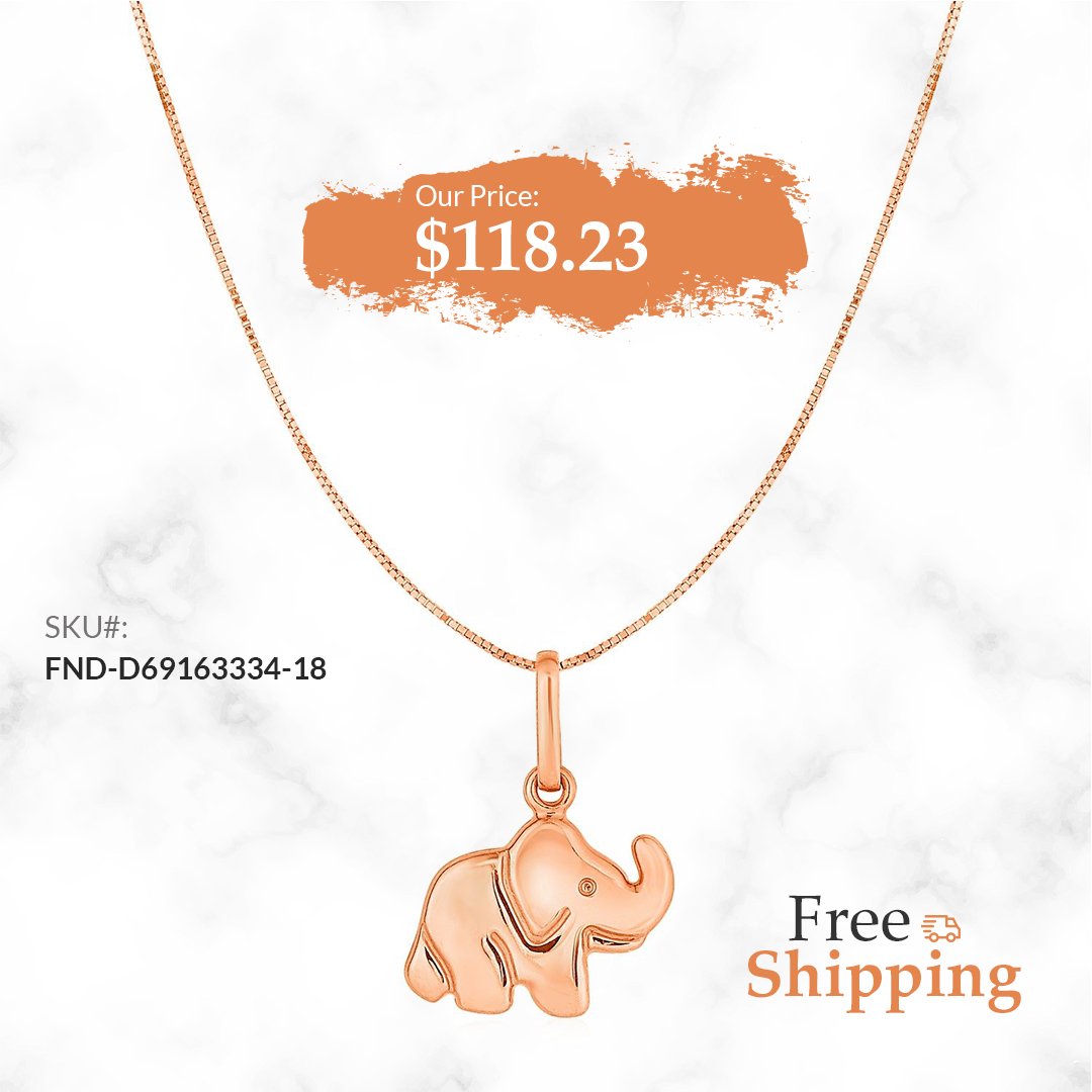 FabNineDesign's tweet photo. A little elephant shaped rose gold pendant is 18 inches long and closes with a spring ring clasp. This rose gold pendant is perfect to gift anybody. Shop online @ https://t.co/vUCXq68JYX #RoseGold 

#pendant #RoseGoldpendant #jewelry #RoseGoldPlated #RhodiumPlated #Beauty https://t.co/QzsezoByBw