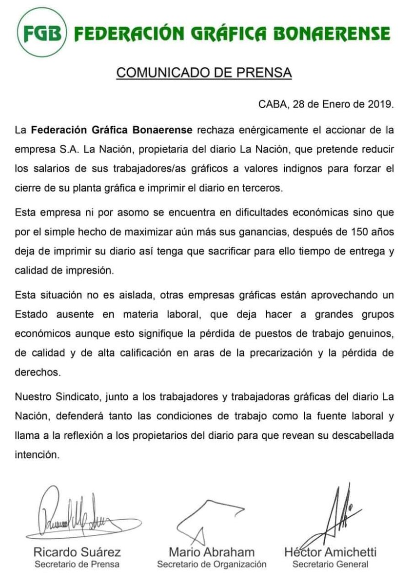 IntersindicalD's tweet image. Desde la Intersindical nos solidarizamos con les trabajadores de @LANACION y sostenemos: si tocan a uno nos tocan a todes.
Apoyamos a la @PrensaFGB en todos y cada uno de sus reclamos ante el avasallamiento de derechos y la pretencion de arrastrarnos a la indignidad.
