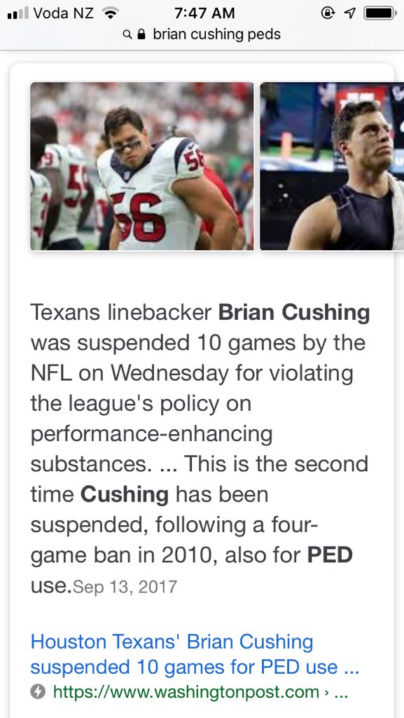 Houston Texans hire PED user Brian Cushing to their S&amp;C staff.  smh
