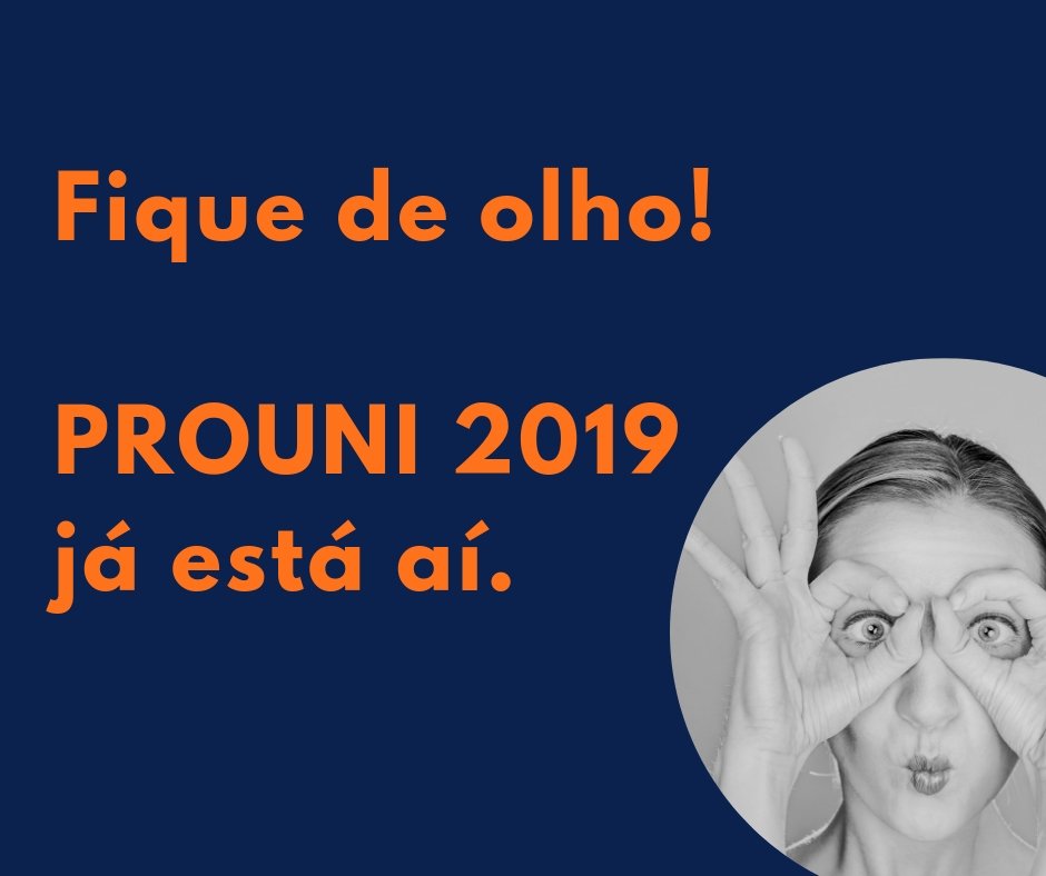Pra você que gosta de oportunidades, não perca essa! 
No dia 31/01/2019, começam as inscrições para o PROUNI e se encerraram no dia 03/02/2019.

Mais informações >> siteprouni.mec.gov.br