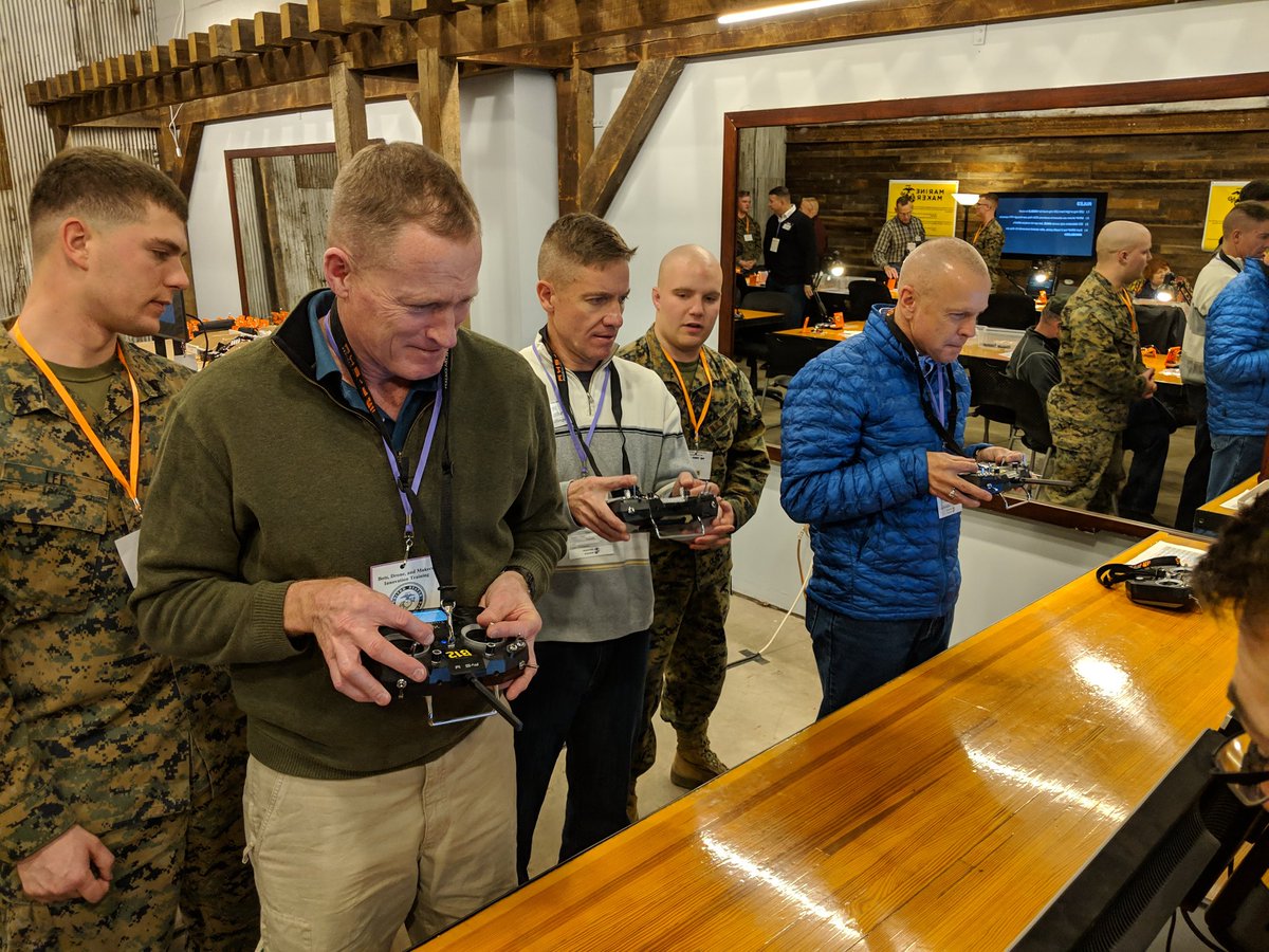 This is what happens when Generals see tiny MRSPs driving around....They jump in on the action at #GOS! Learning about what we teach during the electronics and <a href="/arduino/">Arduino</a> portion of our #innovationbootcamp that <a href="/MarineMakers/">Marine Maker</a> get to take! #making #Robotics