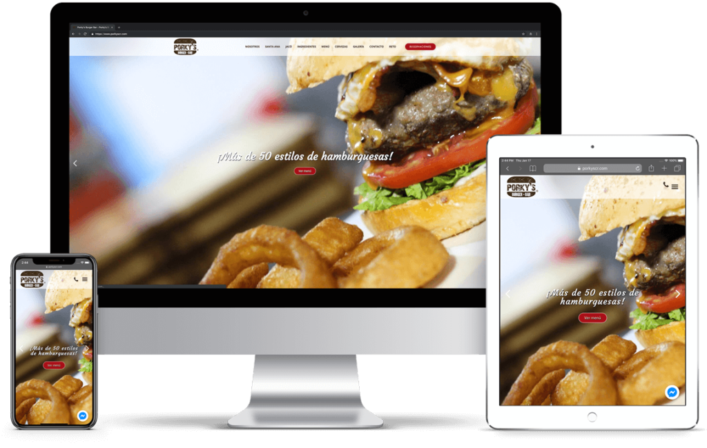 AppSourcingDev's tweet photo. Caso de éxito Porky's Burger Bar - #website y #MarketingDigital aumentando las ventas y reservaciones al restaurante https://t.co/FC4nZcJUat #porkysburgerbar #hamburger #ribs #porkribs #BBQ https://t.co/XbQcy2YpiC