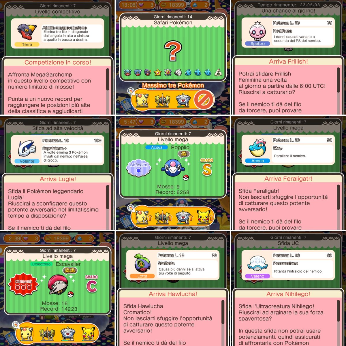pokemoncentral's tweet image. #MartediShuffle: terza settimana di eventi in #PokemonShuffle e #PokemonShuffleMobile! Info: instagram.com/p/BtOr3yaH10W/ #Pokemon