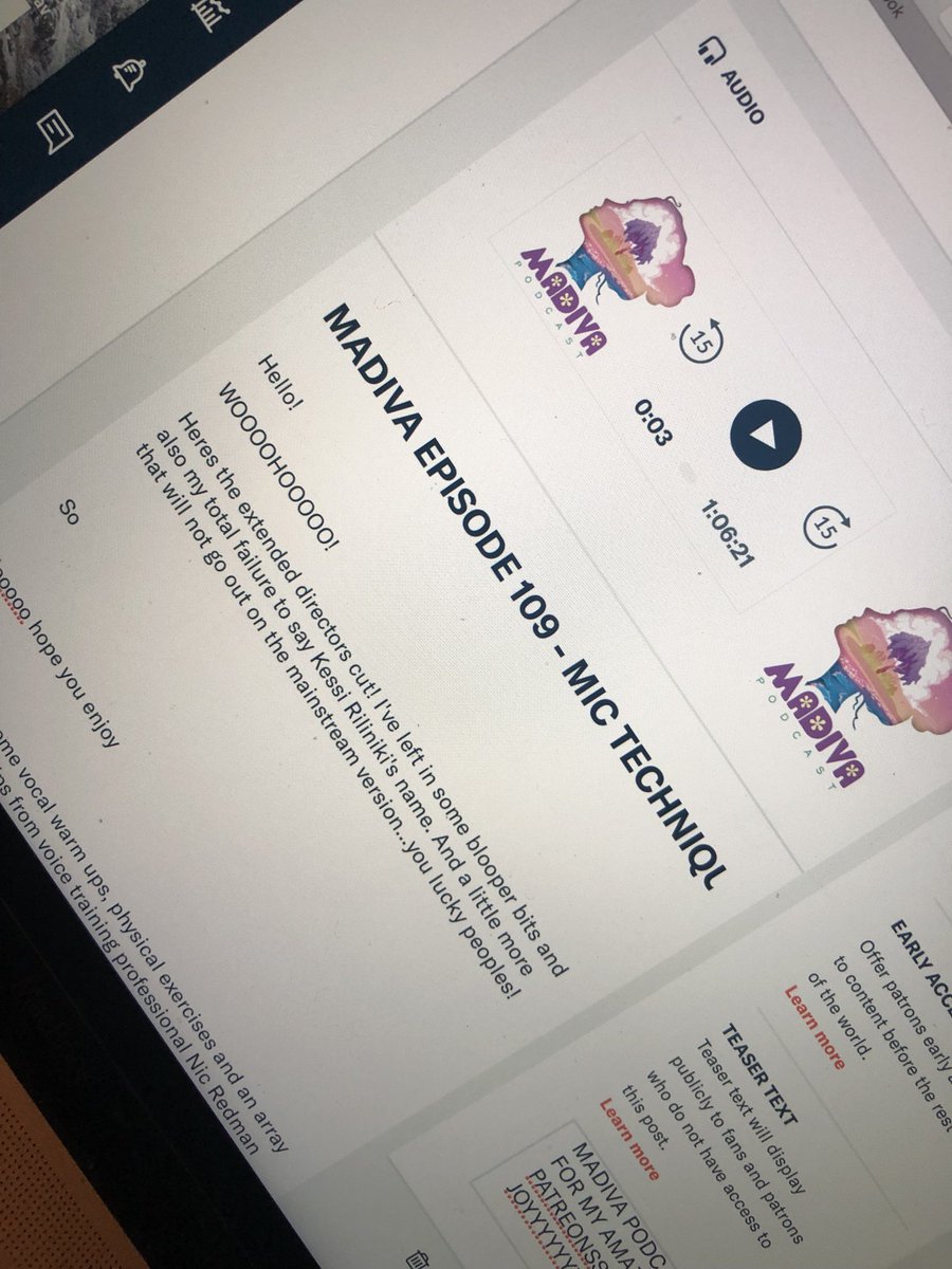 QuirkyVoices's tweet image. #MADIVAPodcast 
Ep109 Mic Technique

It’s out! Out out out 4 my glorious wonderful amaaazinggg patreon supporters and oh my

#voiceactors

DO 

NOT

MISS

THIS ONE!
#mictechnique 
With
#NicRedman

@nicredmanvoice
nicolaredman.com

patreon.com/QuirkyVoices
Joinnn the funn🎉