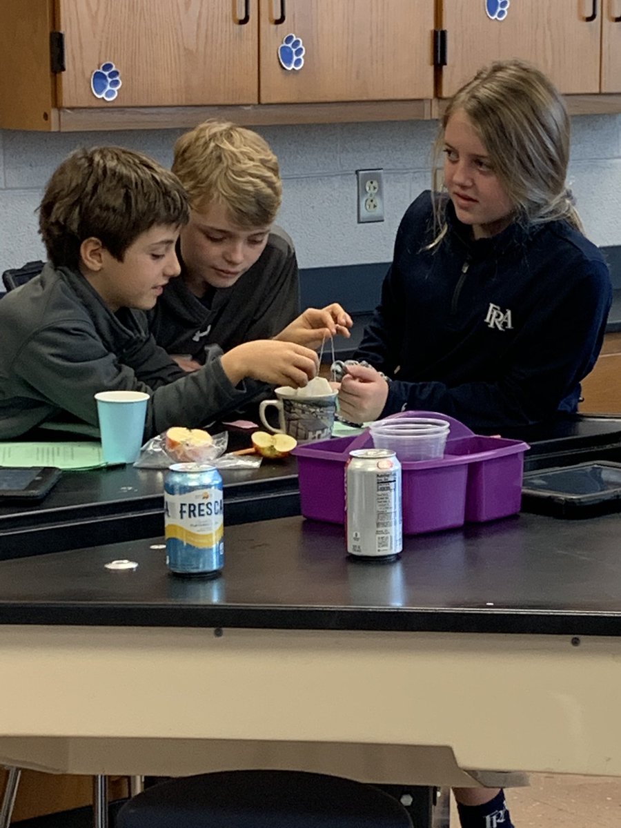 FRAmsDavis's tweet photo. Exploring mixtures vs. solutions and chemical vs. physical change in 5th grade science today @FRApanthers https://t.co/mdOX4RPdb3