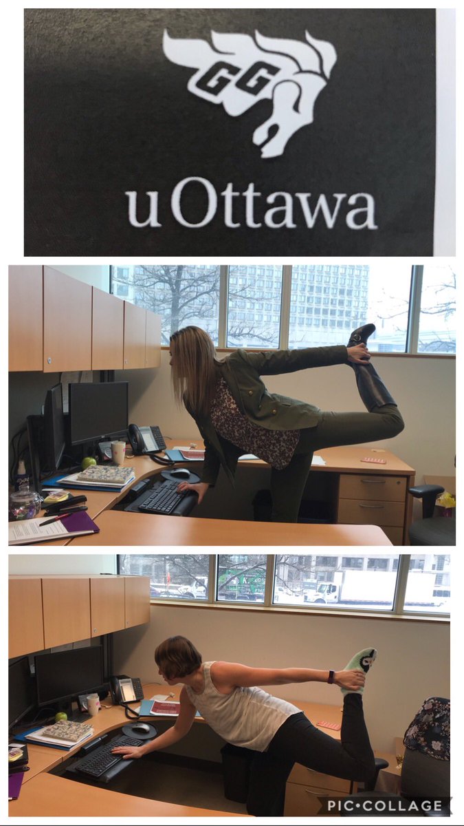 meldansid's tweet photo. Étirements au bureau - semaine du mieux-être uOttawa @GeeGeesRec #passportUO https://t.co/fQ9KRjLuaq