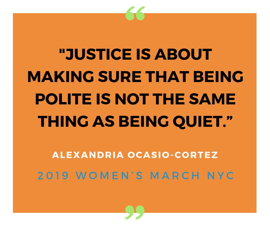 ShopVioletDC's tweet photo. Always worth remembering this sentiment from Alexandria Ocasio-Cortez’s speech during the 2019 Women’s March, where the theme of justice echoed throughout the streets. https://t.co/nxw4H9xJjY
