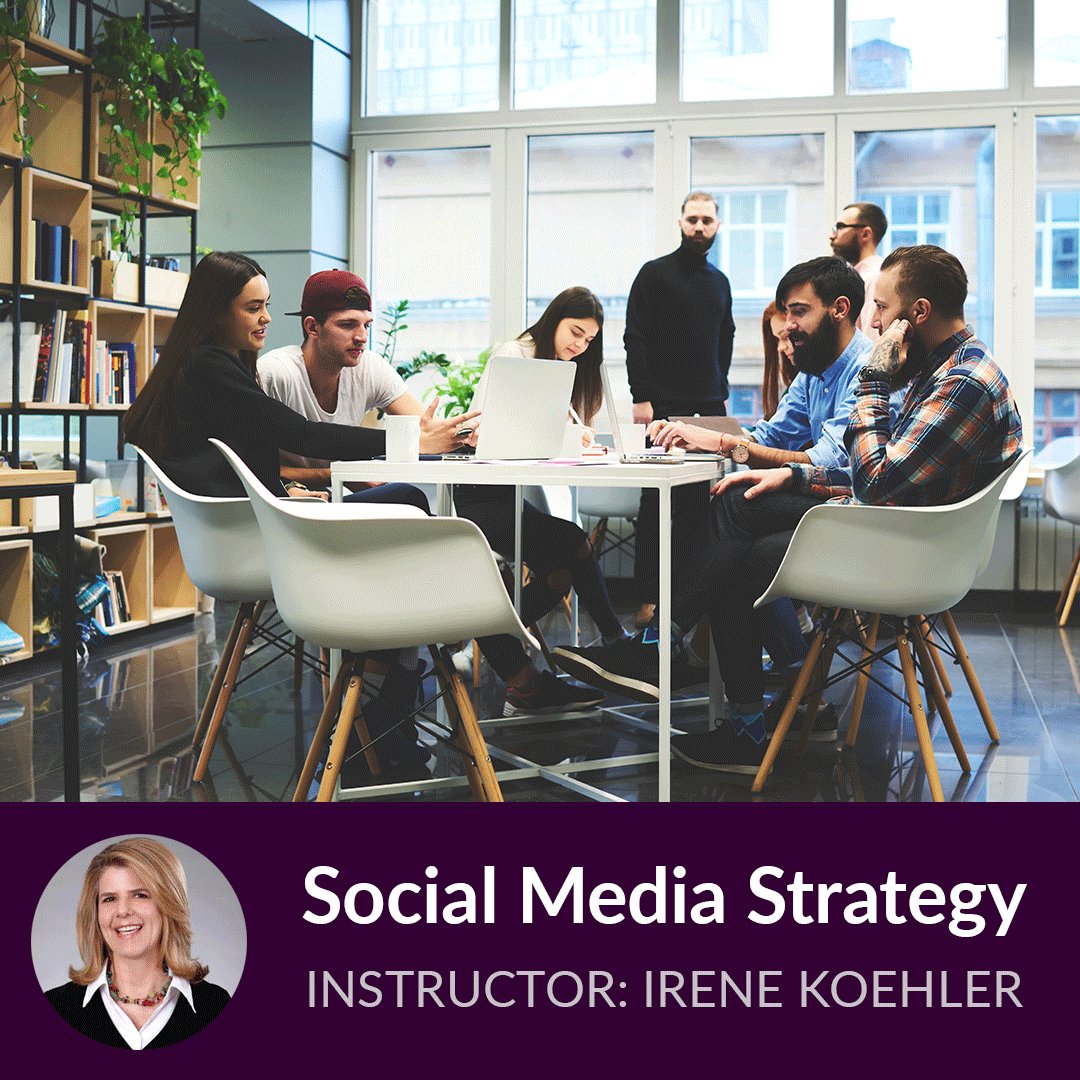 SFSUCPaGE's tweet photo. Build a successful #socialmedia strategy. Learn how in #SocialMediaMarketing Strategy with @irenekoehler beginning 4/2. 

https://t.co/X6v60MQEBB #SFSU #SMM https://t.co/kN4l83PnnH