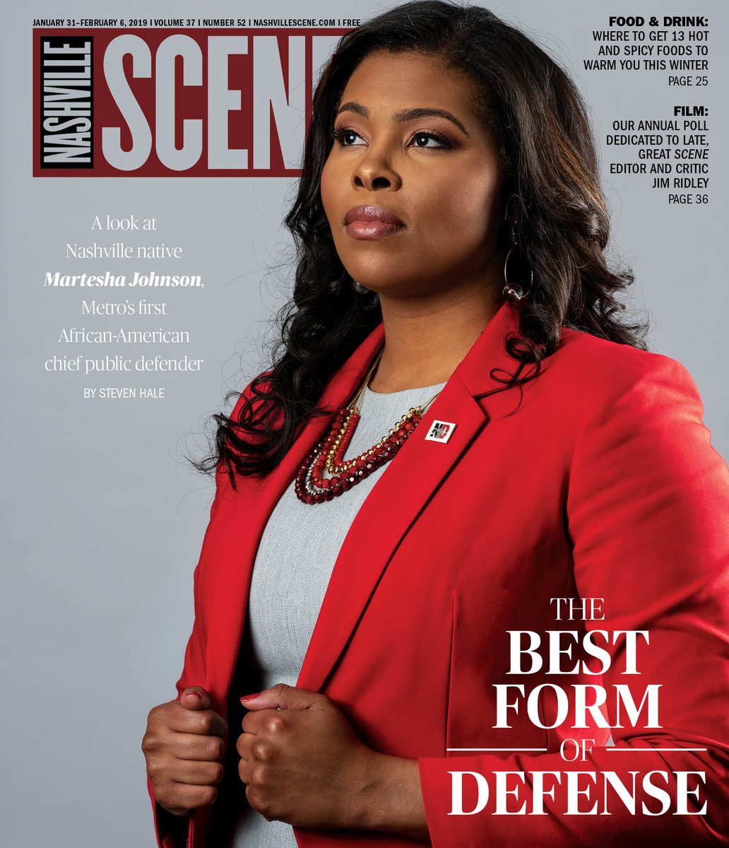 NashvilleScene's tweet photo. The Best Form of Defense: A look at Nashville native Martesha Johnson, Metro's first African-American chief public defender. https://t.co/uVurLVThyR https://t.co/m5flSYlsPw