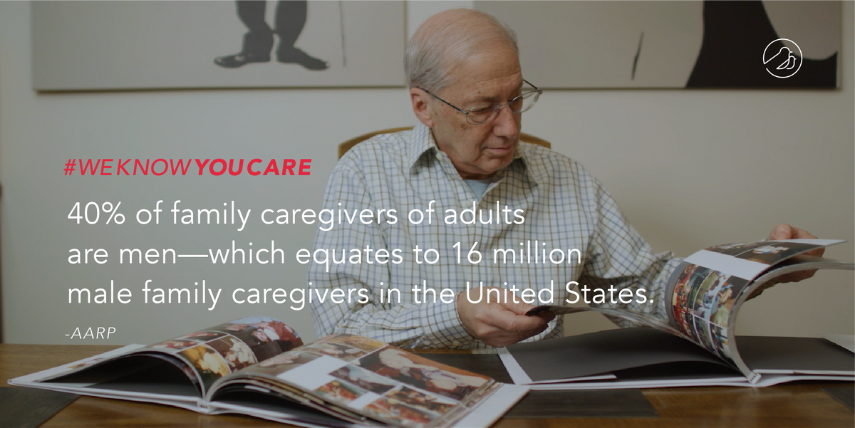 CaringAcrossGen's tweet photo. Supporting male caregivers and these relationships is critical. A lot of people don’t realize there are over 16 million men caring for adult loved ones. #DUDESChat #WeKnowYouCare https://t.co/kqSp6Ly2kX