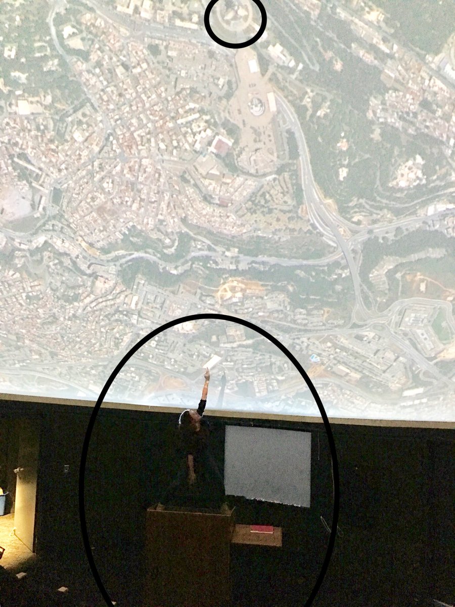 Here are other views of Algiers, Algeria - and the Martyrs' Memorial through the IMAX immersion program I made up for today's class (and, again, there's me after I climbed up on the podium - to give you a sense of scale and location).