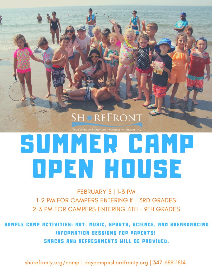 Summer Camp Open House on Sunday, February 3!