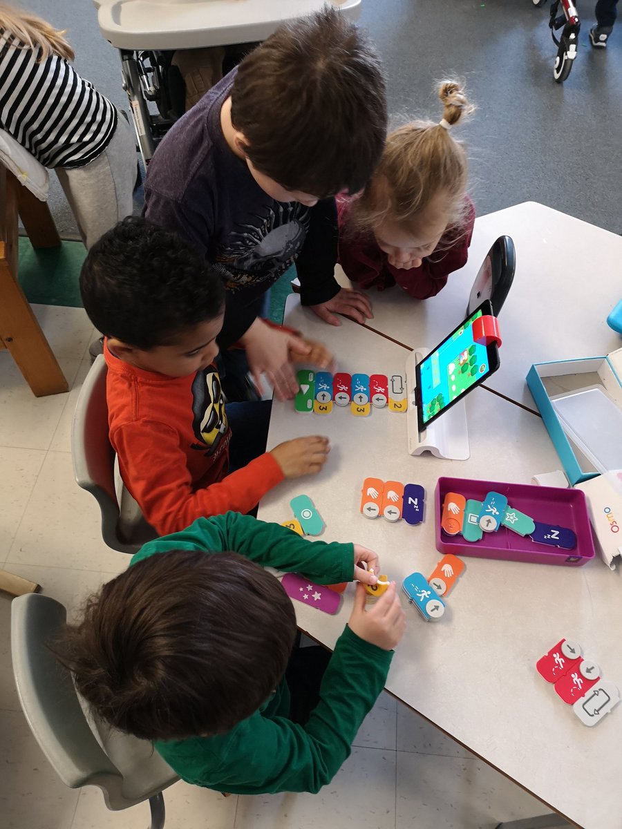 Mister_McLean's tweet photo. Getting some awesome learning done using Osmo coding kits and Osmo Tangrams! 😎 @OLPeaceOCSB #LeveragingDigital #ProgrammersAtWork https://t.co/CnyC5NAuI6