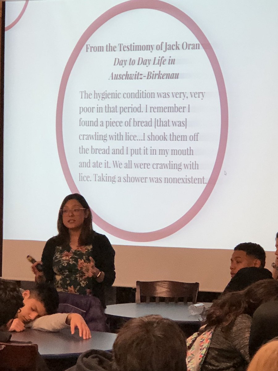 Kristinbevan1's tweet photo. The Houston Holocaust Museum came today to present to our 8th graders about Personal Narratives of the Holocaust @HMHou #hmhou #HISMustangNation #promise2promise https://t.co/s64zzC7Atu