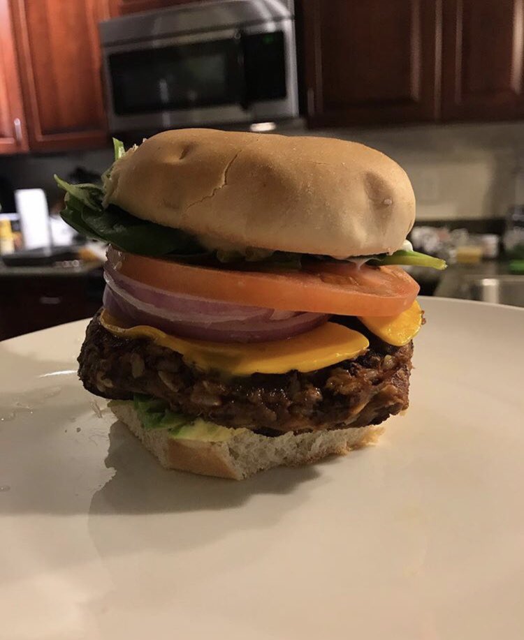 Decided to finally make my own “what vegans eat” food thread.. starting with black bean and sweet potato burgers