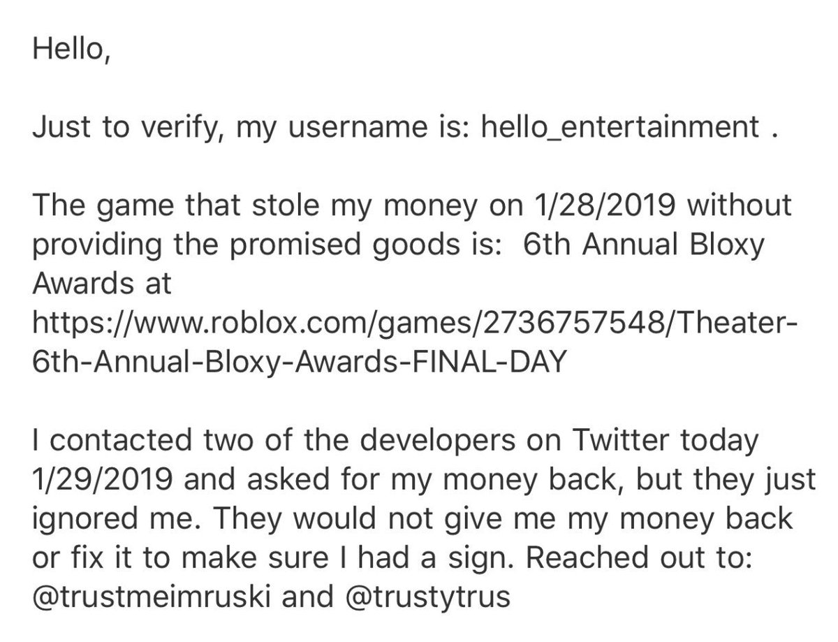 Usernames For Roblox Devs