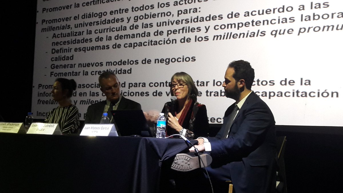 Gabriela Dutrénit de la UAM Xochimilco recomienda reconocer el valor de las economías creativas de México, valorar su calidad y promover los vínculos con el gobierno. #MapaTransmediaMX 📊