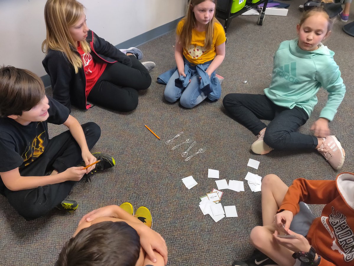 Playing Equivalent Fraction Spoons as a way to test our knowledge!