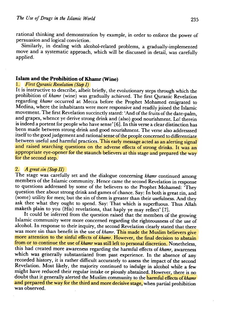 Islam successfully removed alcoholism from Arabia via it's step by step prohibition in the Middle Ages, by replacing dependency on alcoholism with a religious community that supported addicts. Religion is the most effective way to combat addiction https://onlinelibrary.wiley.com/doi/abs/10.1111/j.1360-0443.1981.tb00230.x