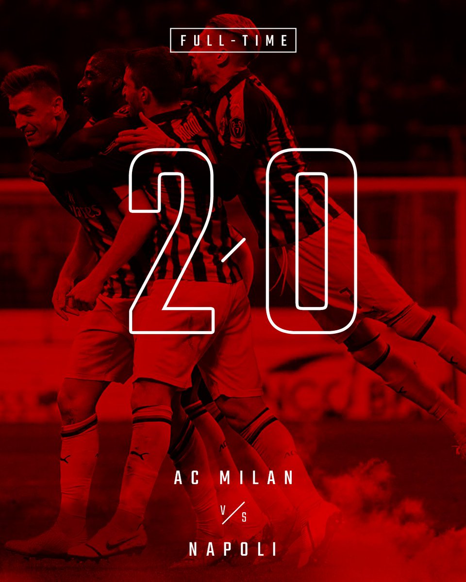 Milan 2 - 0 Napoli.
Milan melaju ke semifinal dan akan bertemu pemenang antara Inter dan Lazio.