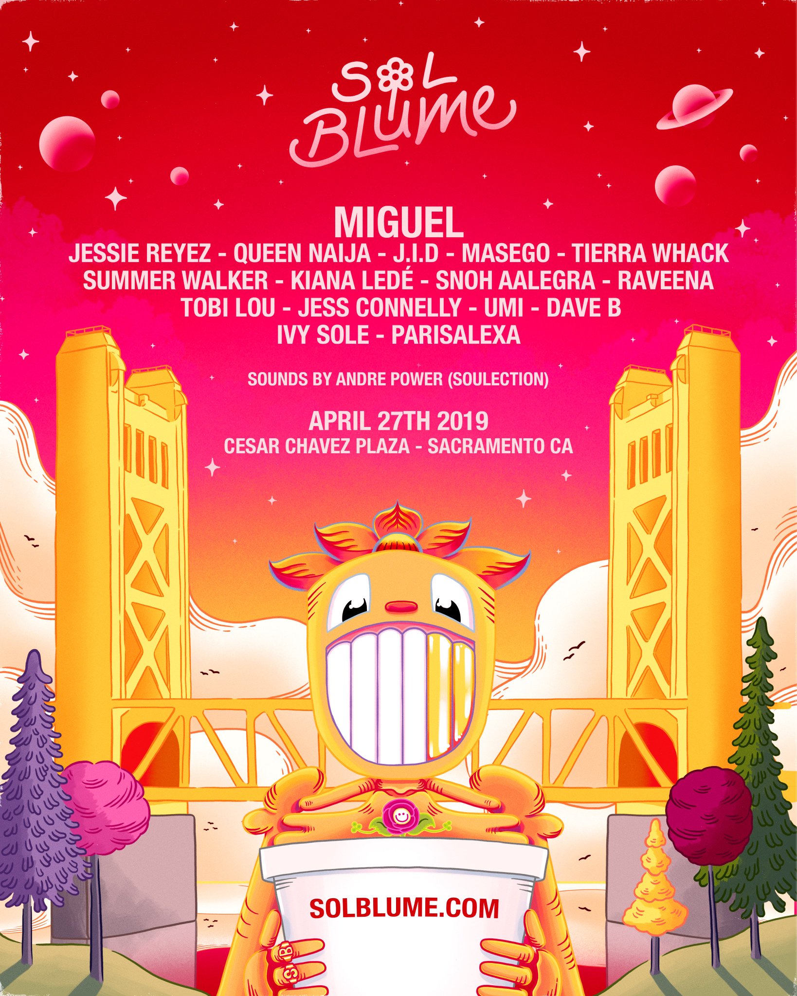 Sol Blume announces 2019 lineup featuring Miguel, Jessie Reyez, Masego