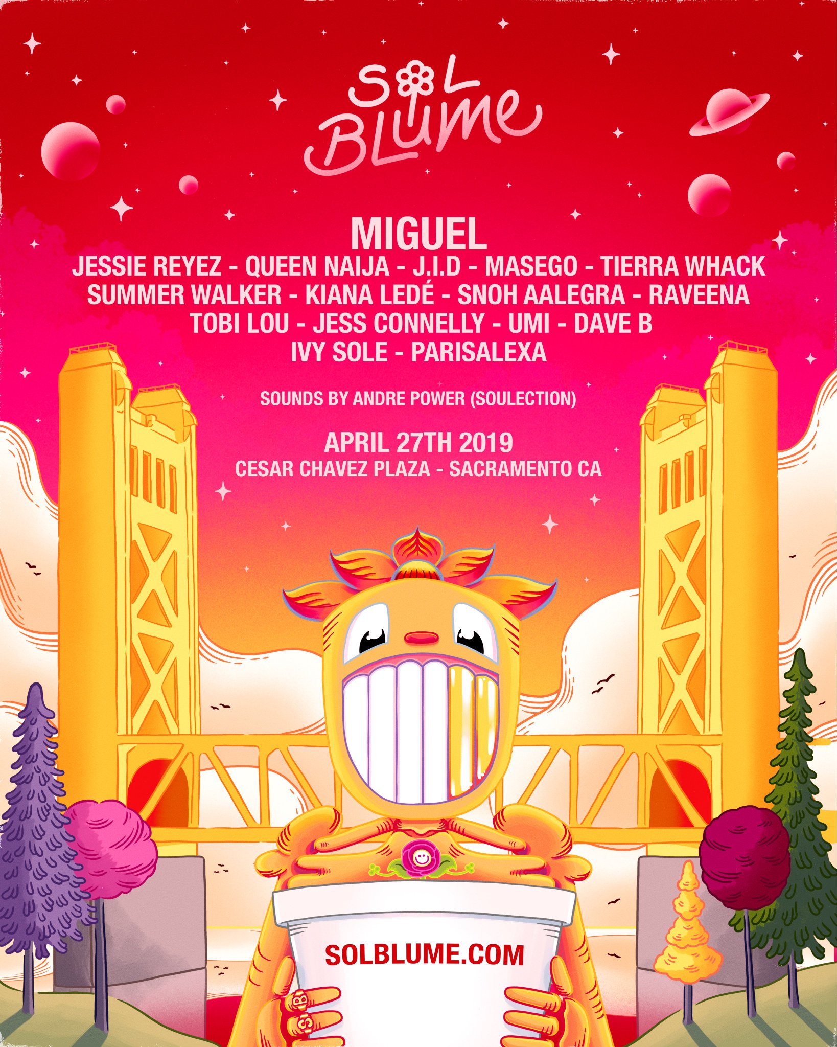 Sol Blume announces 2019 lineup featuring Miguel, Jessie Reyez, Masego, J.I.D, and more EARMILK