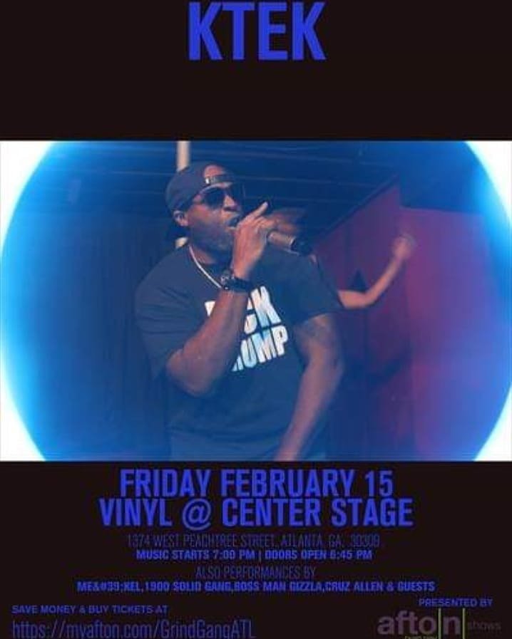 gtradioatl's tweet image. 🔥🔥🎶 #performancealert || Da #BigBoss @KTEK29 will be
💡LIVE💡 2.15.19 at @centerstageatl - - Use code GRIND267 &amp;amp; save $3 on your tickets NOW 👊🏾
#KTEK #KOJ 👑🦁 #VinylCenterStage grindfactorystudios.com #music #concert #itunes #newmusic #spotify #tidal #hits #download #djs