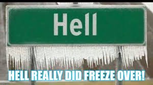 chadthomas44's tweet image. Just a friendly reminder you will be hearing a lot of hell freezing over jokes within the next 72 hours. #DadJokes #LaughAnyway #BadHumor