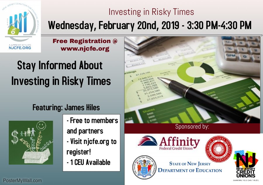 Stayed informed about #investing! Join <a href="/OfficialNJCFE/">NJCFE</a> for a FREE webinar on February 20th.  ow.ly/hxNP30nuMWb
