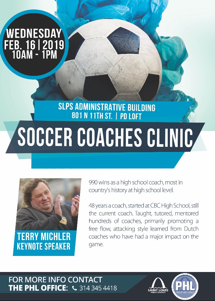 #PHL ⚽️⚽️
Great opportunity for our soccer coaches to learn and get better. #wechooseslps <a href="/SLPS_INFO/">Saint Louis Public Schools</a> 
#thanks <a href="/NewDimSoccer/">New Dimensions</a> <a href="/michlert/">Terry Michler</a> <a href="/CBCdutchTouch/">Terry Michler</a>
