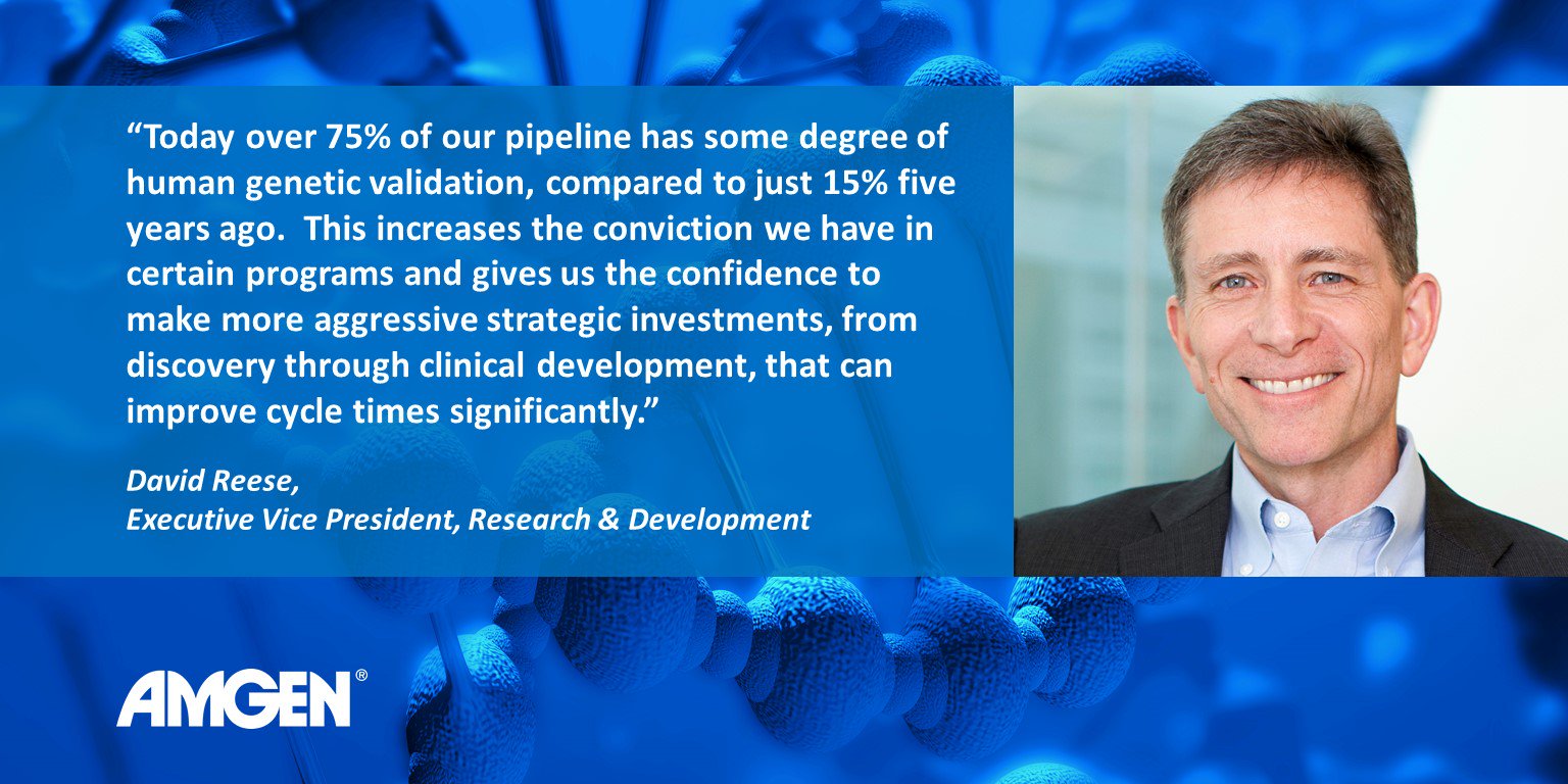 Amgen on Twitter "David Reese reflects on Amgen’s pipeline AMGN