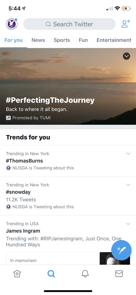 NUSGA2019's tweet image. Trending in New York👀 #Thomasburns
