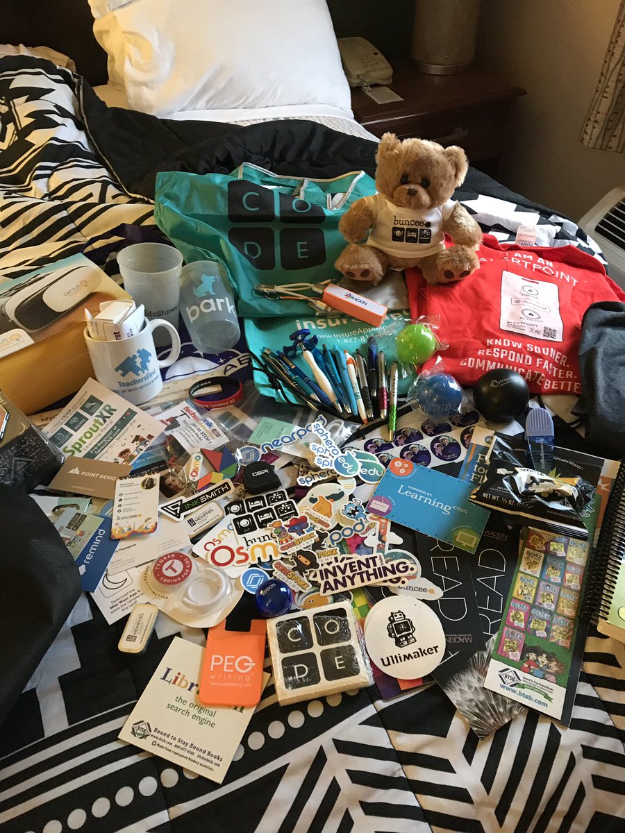 Swag alert! Sorry not sorry. THANK YOU TO ALL THE VENDORS AT <a href="/tynker/">Tynker</a> <a href="/fetc/">FETC</a> <a href="/Buncee/">Buncee</a> <a href="/nearpod/">Nearpod</a> <a href="/codeorg/">Code.org</a> <a href="/HernandoSchools/">Hernando Schools</a> <a href="/BunceeBryan/">Bryan Gorman</a> <a href="/mergeedu/">Merge EDU</a> <a href="/RemindHQ/">Remind</a> <a href="/HernandoSchools/">Hernando Schools</a> <a href="/MackinVIA/">MackinVIA</a> #swag #goods #fetcnewbie19