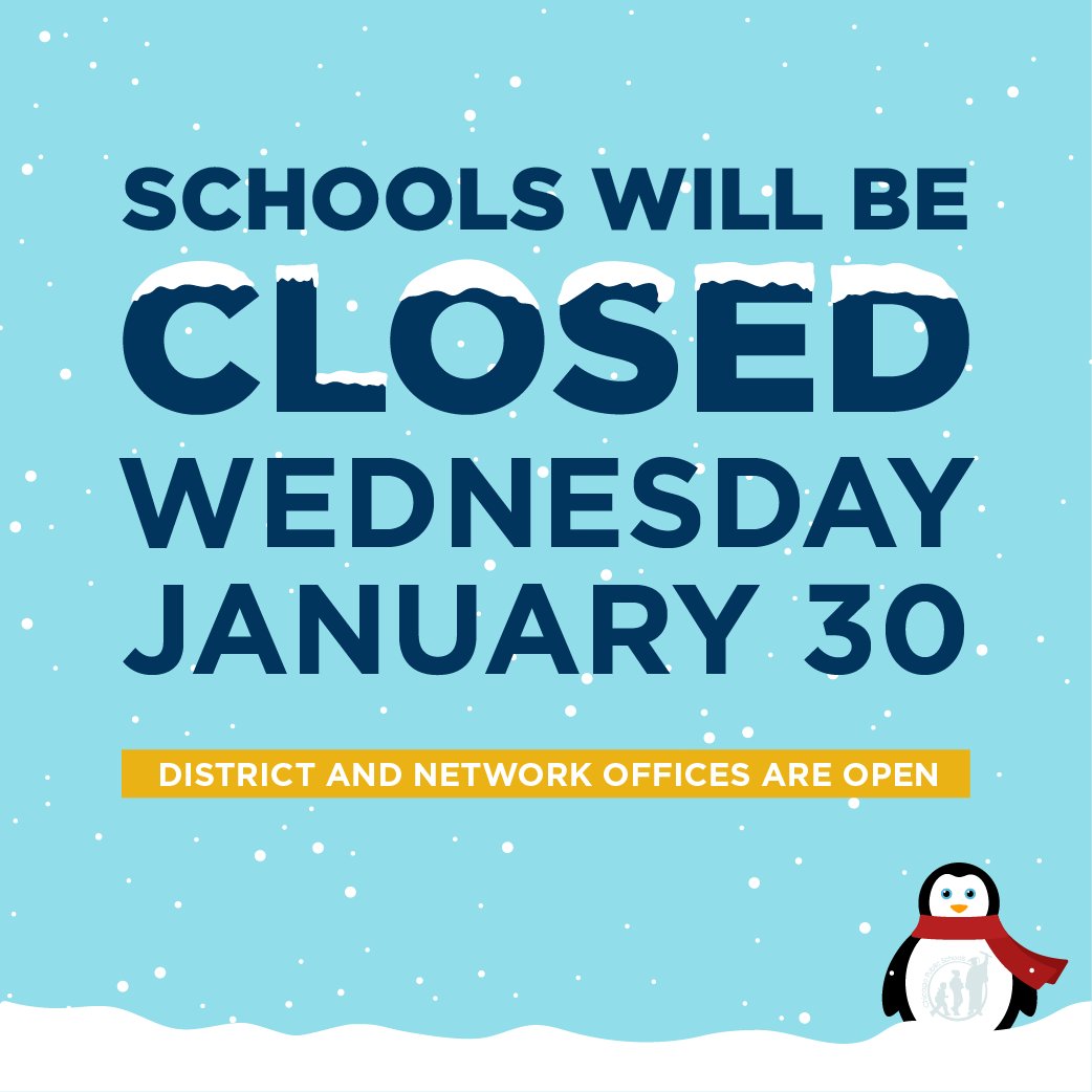 CPS Chicago Public Schools on Twitter "All schools will be closed