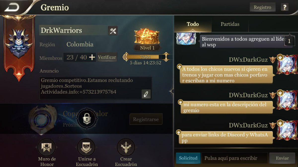 Dark_Guz's tweet photo. Que estás esperando....aún hay cupo en nuestro Gremio anímate...estamos organizando el equipo competitivo...además tener sorteos y Actividades. https://t.co/4Zn2ZvdEta