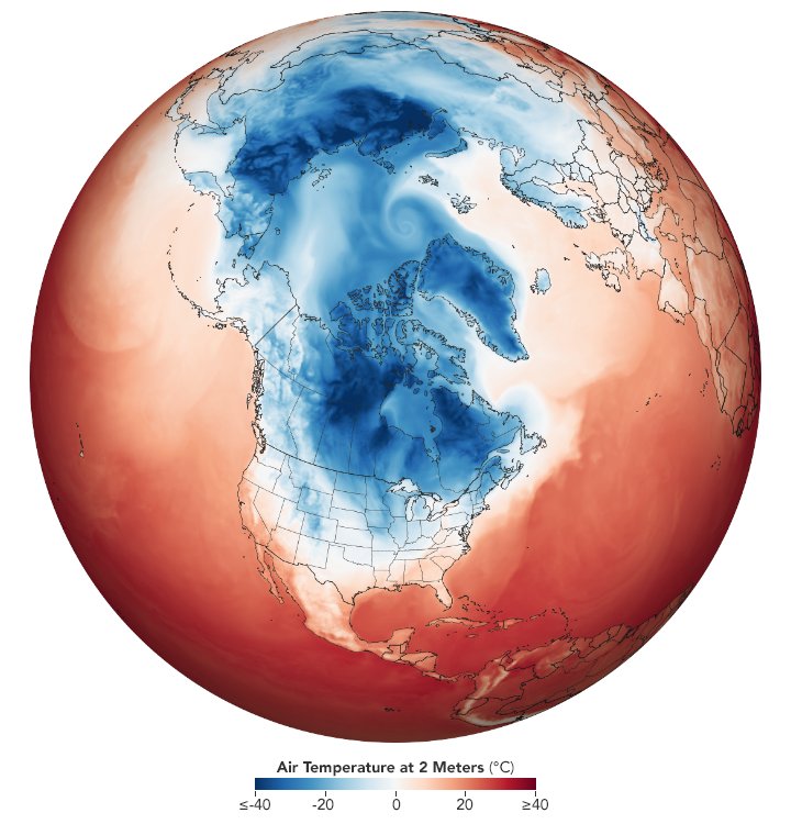 jscarto's tweet photo. Buckle up, North America. As temperatures plunge, parts of the midwest and Canada will feel like Siberia.

#PolarVortex2019 has arrived: https://t.co/kMifXPk015 #maps #dataviz https://t.co/sUHsFiKso9