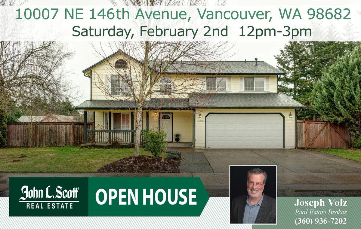 JOHNLSCOTT360's tweet photo. 🔆 OPEN HOUSE 🔆
Hosted by 🏡Joseph Volz🔑
📷➡️ https://t.co/Lr404M1nyL ⬅️
📱https://t.co/skMifvmGPM 📲
#OpenHouse #Vancouver #JohnLScott
#RealEstate #ClarkCounty #HomeForSale
#BuyYourDreamHome #BuyersAgent
#MakeYourMove #TheTimeIsNow
#FindABroker #BuyersWanted #SWWA https://t.co/AqUvS2I8Yo