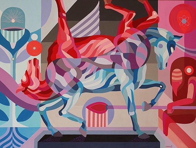 AnnoDomini's tweet photo. #rp @fernando_chamarelli
🐴🔴🔵 #painting #art #acrylic #canvas #gallery #contemporaryart #horse #fisicaquantica #chamarelli #quantumphysics #designinterior #kunst #design #surreal #brazilianartist #spacetime #saopaulo https://t.co/KbX7ujch67 https://t.co/SvyFt8q9eL
