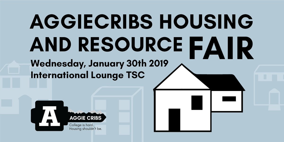 AggieCribs's tweet photo. Don't miss out on the housing and resource fair tomorrow from 10a-4p in the TSC Lounges. Come enter our raffle to win your very own mini-fridge! https://t.co/bgioCrEDUf